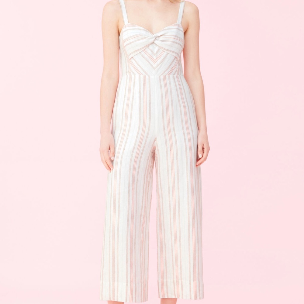 Rebecca Taylor Yarn Dyed Striped Jumpsuit